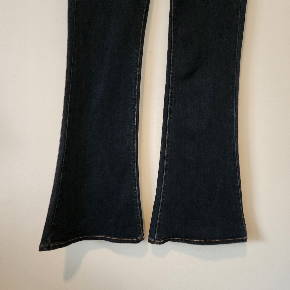 Paige Lou Lou Flare Jeans In Bradford Blue Size 26 Petite - Picture 5 of 16